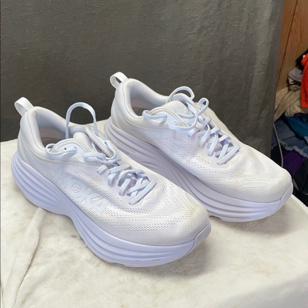 Hoka Men’s White Athletic Shoes